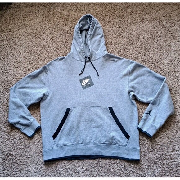 Jordan Other - NIKE AIR Jordan Hoodie Adult Men's Large Gray Sweater Logo Graphic Sweatshirt